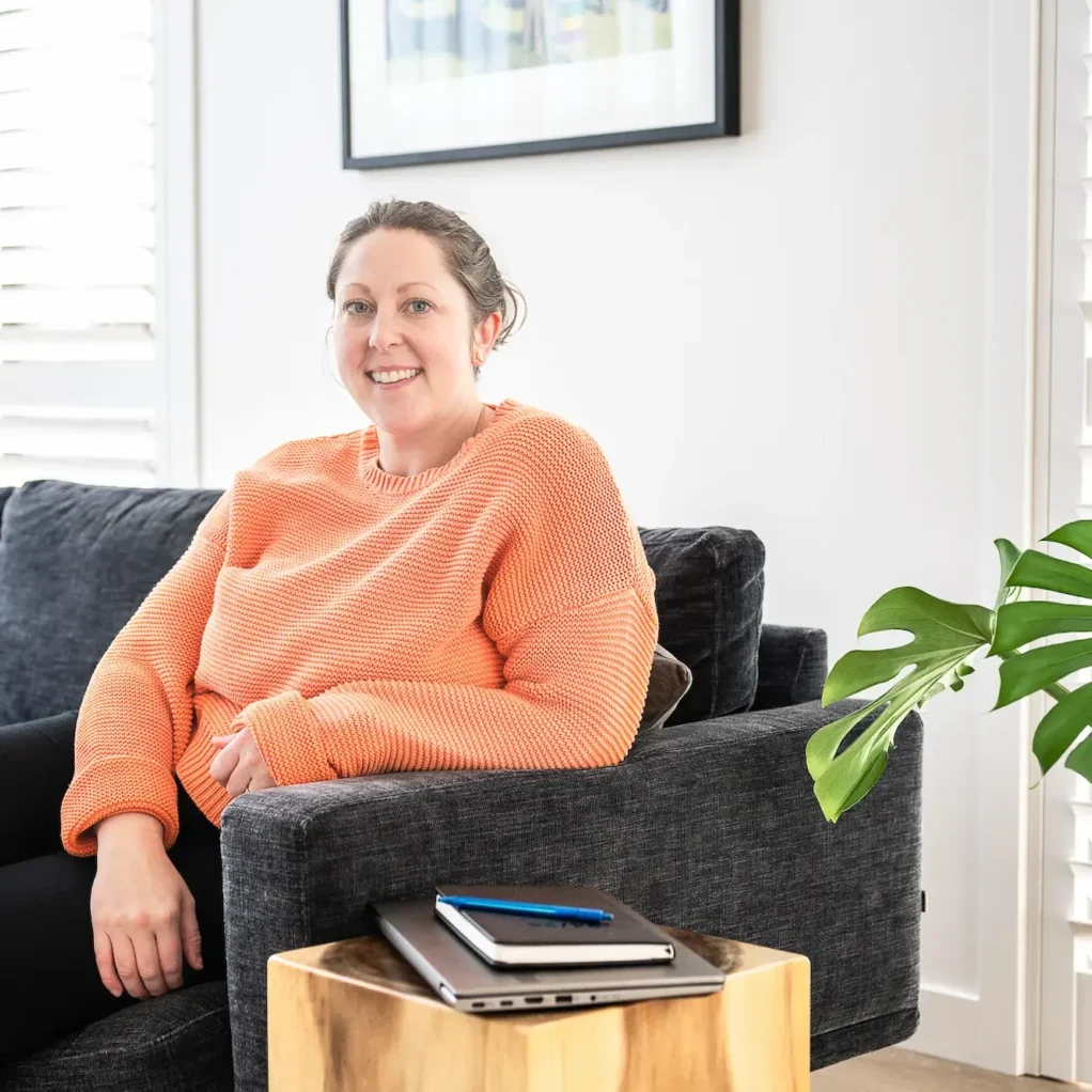 Image of Dacia Davison sitting in an office Image of Dacia Davison sitting in an office